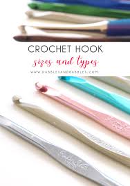 You will also need a tunisian crochet hook, sometimes known in the past as an afghan hook. Crochet Hook Sizes And Types Dabbles Babbles