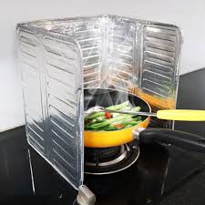 Splatter shield kitchen wall protector. 3 Sides Oil Splash Guard Aluminum Foil Stove Shield Oil Splatter Screen Insulation Protector Kitchen Tool Elenxs Shopee Malaysia