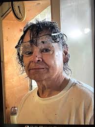 Removing algae from stairpond with pressure wash