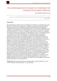 Pdf Die Verwerkingsproses Ten Opsigte Van Toneelkeuse Met Verwysing Na Die Rolprent Roepman