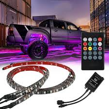Car Truck Underglow Under Body Rgb Decoration Light Neon Accent Glow Music Led Lights Kit 4 Pieces Halloween Christmas Car Decorations Lights Wish