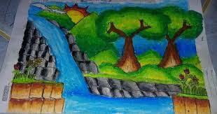 Baru 30 Gambar Lukisan Pemandangan Kelas Lukisan Pemandangan Air Terjun Maya Nur Zakira Download Pilih Dekorasi Cantik Dari Di 2020 Lukisan Drawings Pemandangan