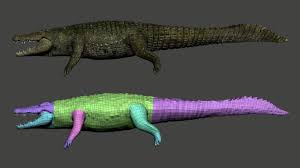 Artstation Crocodile 3d Model Fernando Usabiaga Bustos 3d Model Crocodile Animation