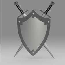 Shield And Sword 3d Model Sword Render Image