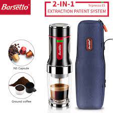 Check out our complete nespresso zenius equipment page, or download the zenius pdf sell sheet. Barsetto 2 In 1 Portable Coffee Machine 15 Bar Manual Capsule Espresso Maker For Nespresso Capsules Coffee Powder Coffee Makers Aliexpress