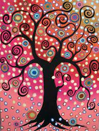 Dibujos.net dibujos naturaleza el bosque árbol 1. Dibujo De Puntillismo De Arbol Bonito Y Facil Paisajes Para Pintar Web Del Maestro Convertirla En Un Bonito Escabel