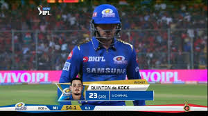 Quinton de kock is a south african cricketer, who plays the indian premier league for mumbai indians. M07 Rcb Vs Mi Quinton De Kock Wicket