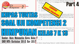 Kunci jawaban tema 4 kelas 6 halaman 33. Soal Uji Kompetensi 2 Himpunan Kelas 7 K 13 Part 4 Youtube