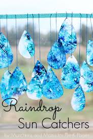 How To Make Raindrop Suncatchers Art Activity Weather Crafts Spring Crafts Crafts