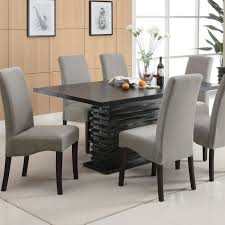 Modern Latest Diningroom Decor Furniture Black Wooden Unique Tables With Vibrant Tone Http Contemporary Dining Room Sets Dining Room Sets Modern Dining Room
