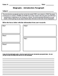 6th Grade Biography Sample For Students Pdf Teaching In Room 6 Hanger People Biography Teaching Writing Classroom Writing Introductory Paragraph