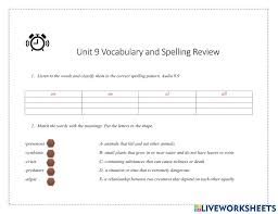 It provides lines containing dotted letters for students to trace with the starting position and stroke directions illustrated for each letter, number, and punctuation mark. Unit 9 Vocabulary And Spelling Review Worksheet
