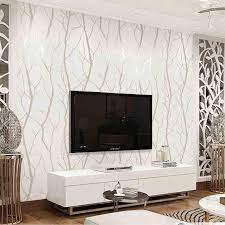 Modern Minimalist Fashion Non Woven Wallpaper Rolls 3d Embossed Branch Stripe Wall Paper For Living Room Tv Sofa Background Wall Wallpapers Aliexpress Wallpaper Living Room Living Room Tv Living Room Wall