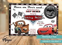 Disney Cars Baby Shower Invitations It S A Boy Baby Etsy