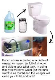 A reticulated or perforated central member (2), having an external configuration substantially corresponding to the configuration of a toilet hole. Punch A Hole In The Top Of A Bottle Of Vinegar Or Mason Jar Full Of Vinegar And Sit It In Your Toilet Tank In Do Toilet Tank Cleaning Vinegar In