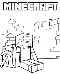 Free, printable coloring pages for adults that are not only fun but extremely relaxing. Steve And Minecraft Logo Coloring Page
