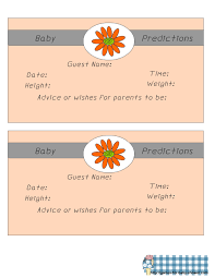 To make this a bit difficult for the guests you can limit the assigned time for this game to two minutes. Free Printable Baby Predictions Game For Baby Shower