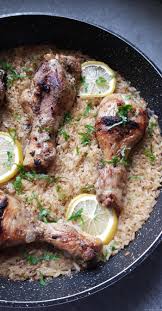 Pilons De Poulet Au Saveur Grecque Et Riz Citronne Recette De Plat Pilon De Poulet Recette Riz Poulet