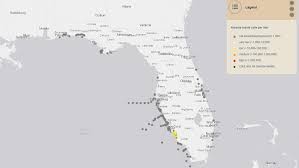 Florida fish and wildlife officials put out this map, which shows red tide is present in high levels in collier, lee, charlotte, sarasota and manatee counties. Concentrations Of Red Tide Reappearing On Some Florida Beaches