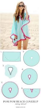 Diy Beach Cover Einfache Nahanleitung Pom Poncho Up Couture Moda Baslangic Dikis Projeleri
