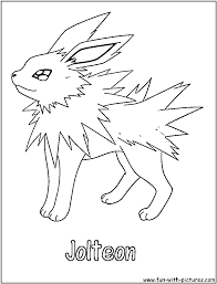 Dogs love to chew on bones, run and fetch balls, and find more time to play! Jolteon Coloring Page Coloring Home