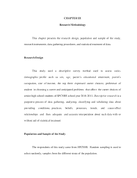 Key elements of thesis methodology. Chapter Iii