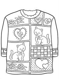 Trace along the top of the front of the card in a curve shape, like the shoulders of a sweater. Kids N Fun Com 14 Coloring Pages Of Christmas Ugly Sweaters