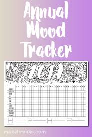 2019 Annual Mood Tracker Free Printable Planner Page