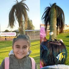 Tropical Island Palm Tree Hair Crazy Hair Days Hair Styles Long Hair Styles