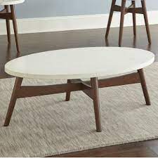 Pair of walnut nightstands or end tables, circa 1960. Steve Silver Stanley Oval Cocktail Table With Solid Wood Base Morris Home Cocktail Coffee Tables