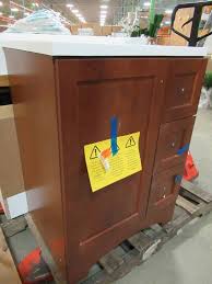The glacier bay lancaster 24 in. Lancaster 24 In Vanity In Amber With Alpine Vanity Top In White With White Basin Mn Home Outlet Auctions Burnsville 50 K Bid