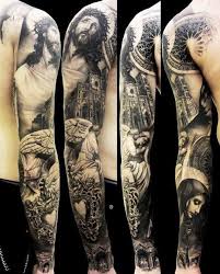 Black And White Sleeve Tattoo Pin On Tattoos