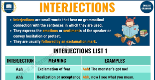 Vocabulary for esl learners and teachers. Interjection Definition List Of Interjections Examples Esl Grammar