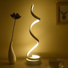 Check spelling or type a new query. Spiral Led Bedside Table Lamp Modern Curved Led Desk Lamp 12w Warm White Light Minimalist Night Stand Reading Light For Office Bedroom Living Room Warm White Energy Class A Furniture Home