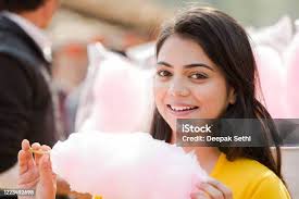 Buying Cotton Candy Stock Photo