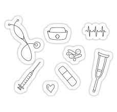 Nurse Nursing Student Doodle Sticker Set Sticker By Midnightteacup In 2021 Nurse Drawing Nurse Stickers Nurse Scrapbook