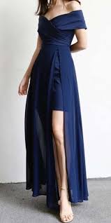 Off The Shoulder Simple Cheap Side Slits A Line Long Prom Dresses Gaya Model Pakaian Model Pakaian Model Baju Wanita