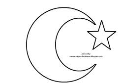 Bulan sabit & bintang lambang islam? Contoh Gambar Gambar Mewarnai Bulan Sabit Kataucap