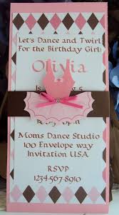 Melissa Easily Done Except For The Tutu On Top Maybe Could Find Stickers At Michaels Ballerina Invitations Birthday Invitations Birthday Invitations Kids