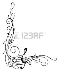 Clef With Music Sheet And Music Notes Border Tatouages Note De Musique Creations De Tatouages A Theme Musique Decor De Musique