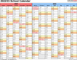School Calendars 2022 2023 Free Printable Excel Templates