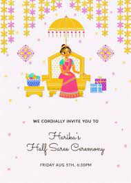 Blessing for a home or a sample house blessing. Half Saree Function Half Saree Function Half Saree Online Invitation Card