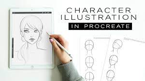 47 Character Illustration Drawing A Female Character In Procreate Youtube Character Illustration Procreate Happy Paintings