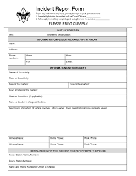 Physical Security Incident Report Template Incident Report Form Report Writing Incident Report