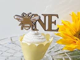 Bee "ONE" Cake Topper, Bee Themed First Birthday Cake Topper, Bee 1st