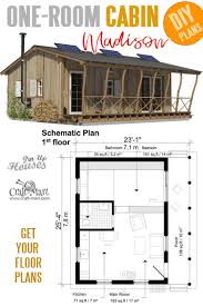 16 Cutest Small And Tiny Home Plans With Cost To Build Craft Mart One Room Cabins Tiny House Floor Plans Building Plans House
