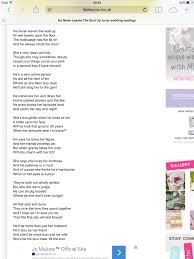 British Poet Pam Ayres Wrote This Very Funny Poem She Delivers It Brilliantly But I M Sure Any Of Your Wedding Readings Funny Wedding Readings Funny Poems