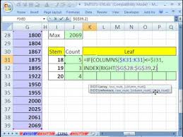 Excel Magic Trick 376 Stem Leaf Chart For Big Numbers