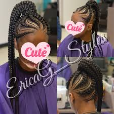 Pin By Deundrea Waters On Hair Hair Styles Feed In Braids Ponytail Feed In Braid