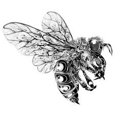 Black And White Wasp Like Insect Uk Si Scott Wasp Airborne Series Si Scott Insect Art Dragonfly Drawing